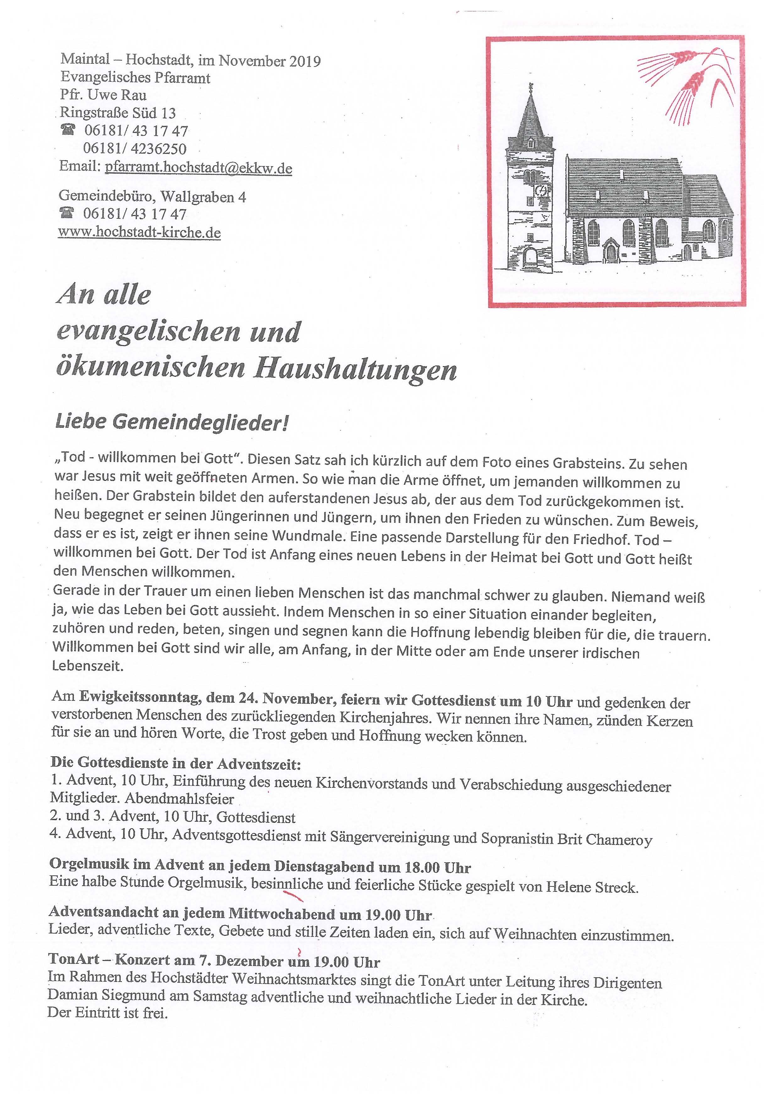 Gemeindebrief November 2019 Seite 1