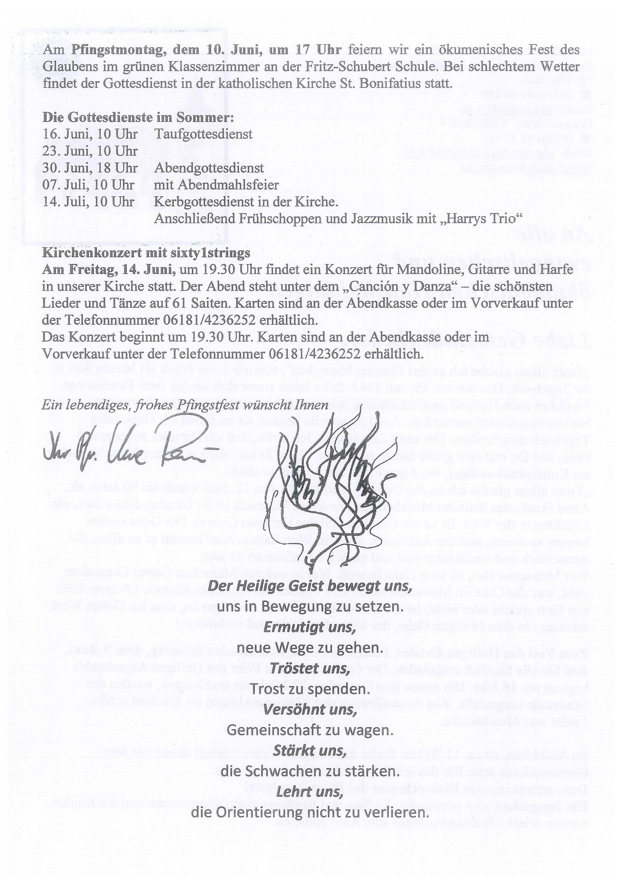 Gemeindebrief Pfingsten 2019 Seite 2